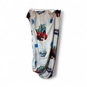 Marvel Spiderman Red Blue Twin Fitted Sheet and 1 Pillowcase READ ALL
